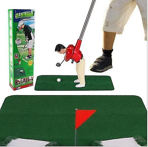 Indoor Mini Golfing Game Kit Golfs Toy Set W/green Pad Putter Ball Chairs Gifts