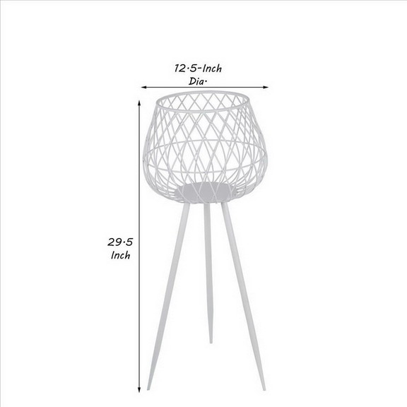 Benjara BM241061 29.5'' Dome Lattice Metal Planter...