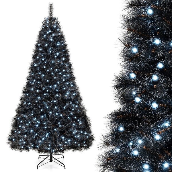 Costway 6/7/8 FT Halloween Tree with 362/572/860 Branch Tips Frosted