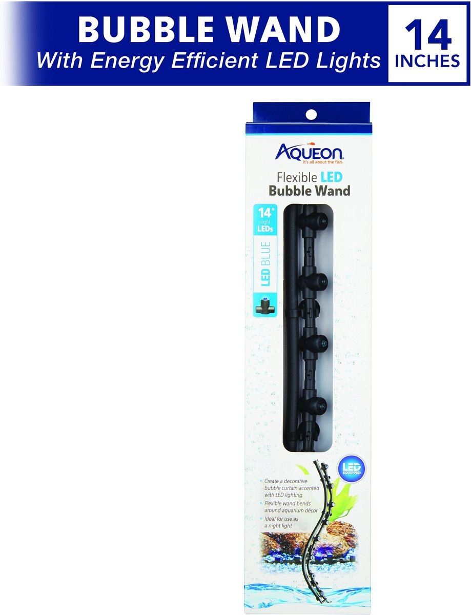 Aqueon Flexible LED Aquarium Bubble Wand， Blue