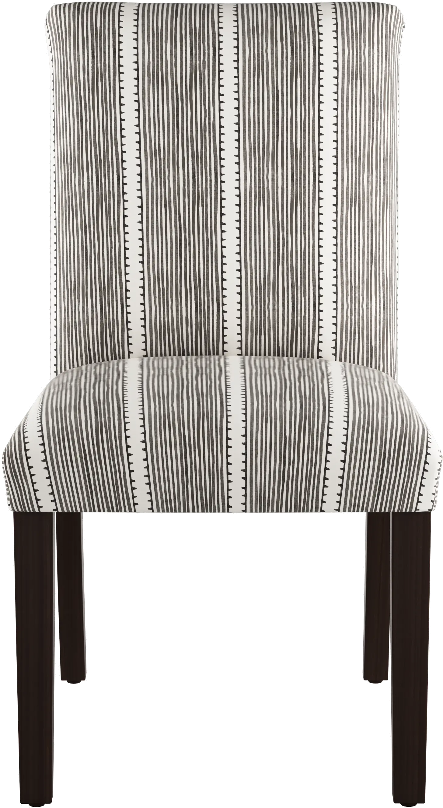 Drew Charcoal Stripe Dining Chair - Skyline Furniture