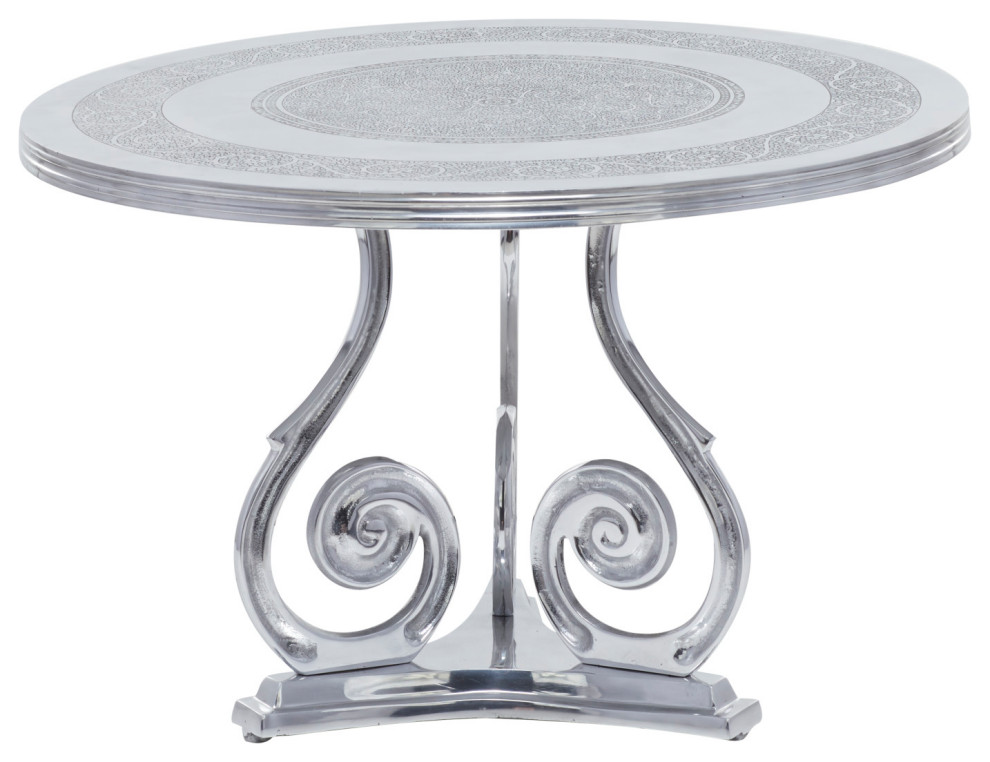 Silver Aluminum Coffee Table  21 quotx31 quotx31 quot560471   Traditional   Coffee Tables   by Brimfield  ampMay  Houzz