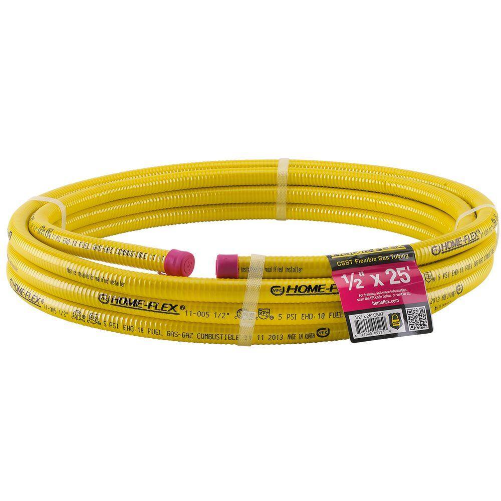 HOME-FLEX 12 in. CSST x 25 ft. Corrugated Stainless Steel Tubing 11-00525