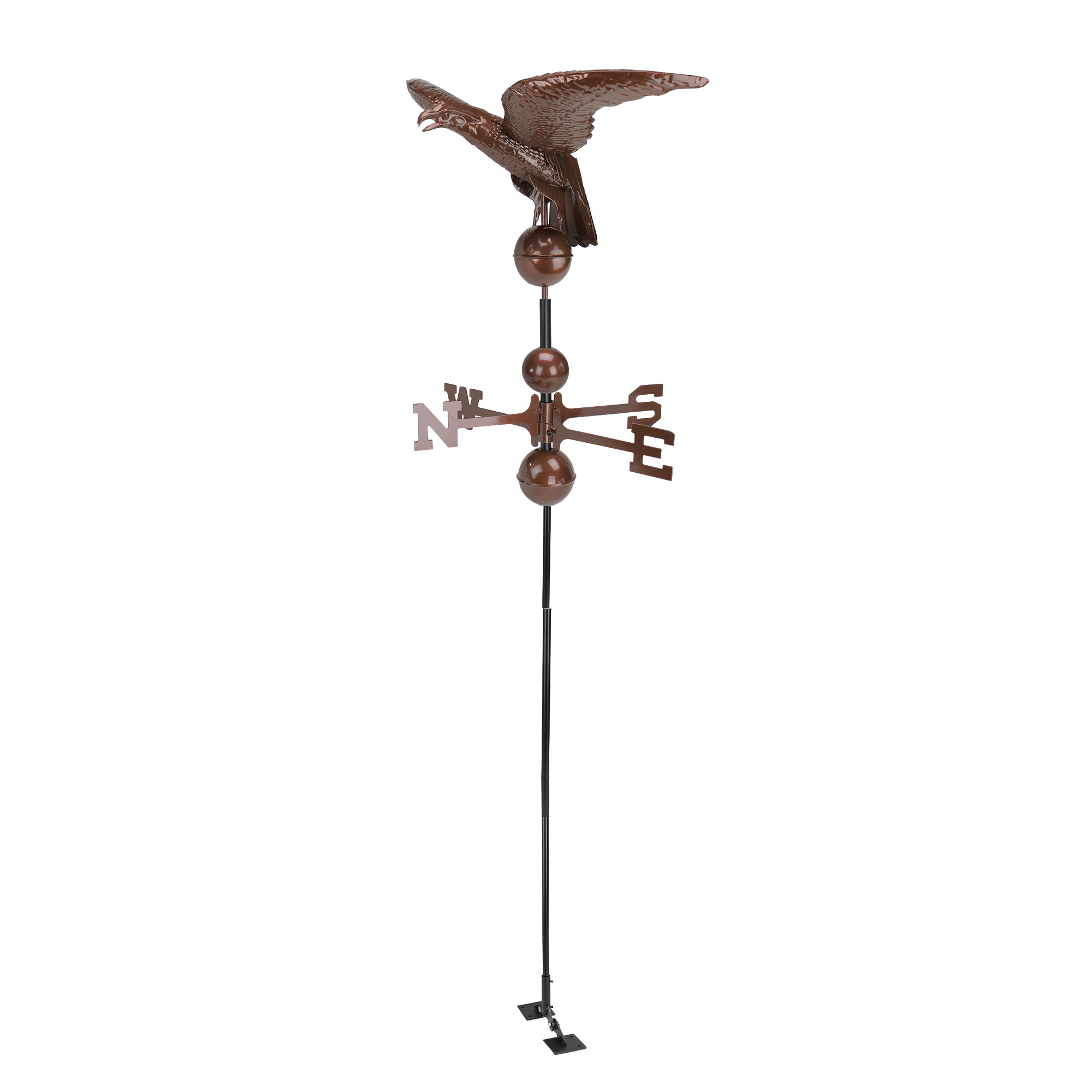 3' Polished Chocolate Brown Eagle Outdoor Weathervane