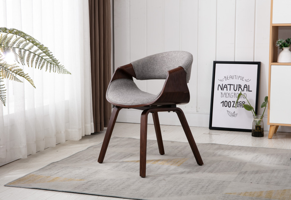 Home Beyond Upholstered Leisure Chair   Midcentury   Dining Chairs   by Home Beyond  Houzz