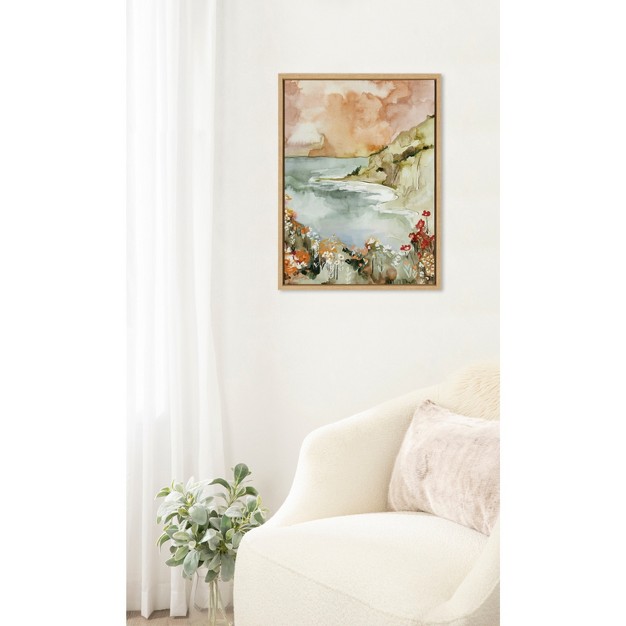 X 24 quot Sylvie Landscape 04 Framed Canvas By Annie Quigley Natural Kate amp Laurel All Things Decor