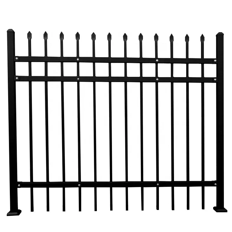 Easily Assembled Galvanized Picket Wrought Iron Fence Panels