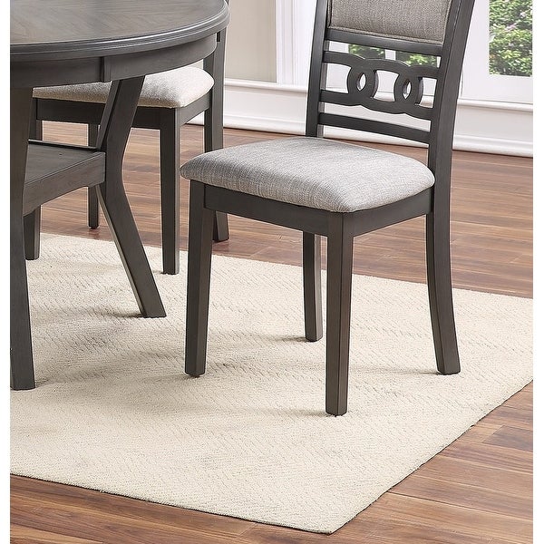 Dining Room Furniture Walnut Finish Set of 2 Side Chairs Cushion Seats