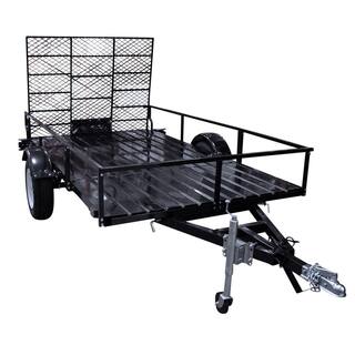 DK2 1950 lbs. Capacity 6 ft. x 10 ft. Open Rail Utility Trailer Kit with 48 in. Drive-Up Gate MMT6X10