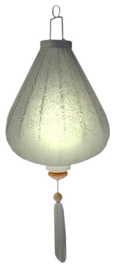 Vietnamese Teardrop Silk Pendant Lantern   Asian   Outdoor Hanging Lights   by Oriental Decor  Houzz