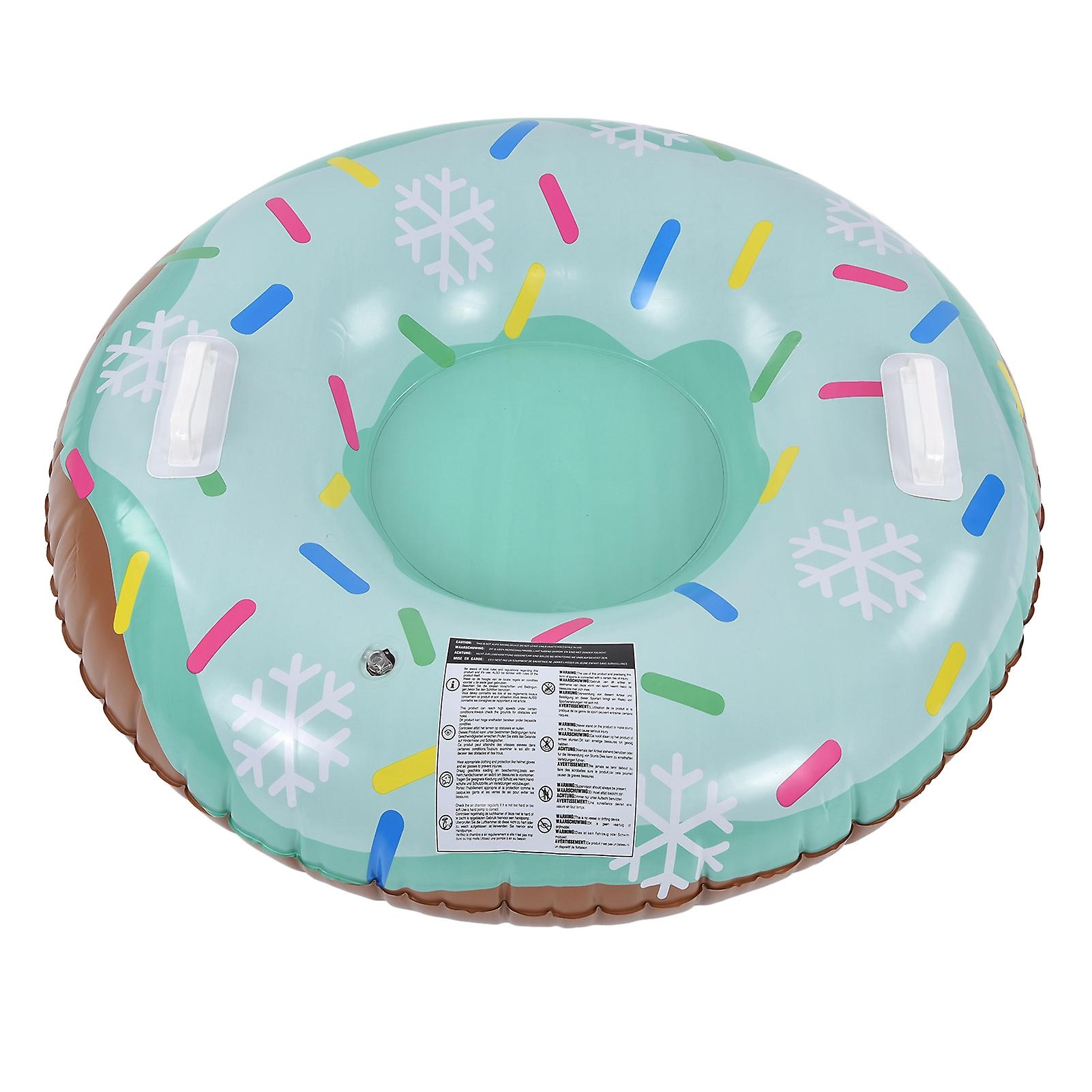 Snow Tube Inflatable Snow Sled Pvc Single Seat Christmas Snow Toys With Doughnut Shape For Festival Fun