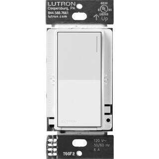 Lutron Sunnata Switch for 6A Lighting or 3A 110 HP Motor Single PoleMulti Location Snow (ST-6ANS-SW) ST-6ANS-SW