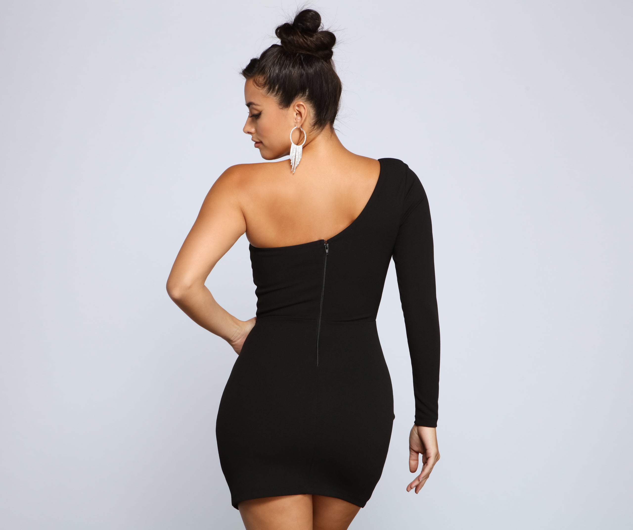 Lalana Formal One Shoulder Mini Dress