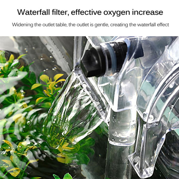 Fithood Aquarium fishf Tank Mini Waterfall Hang On External Oxygen Pump Water Filter