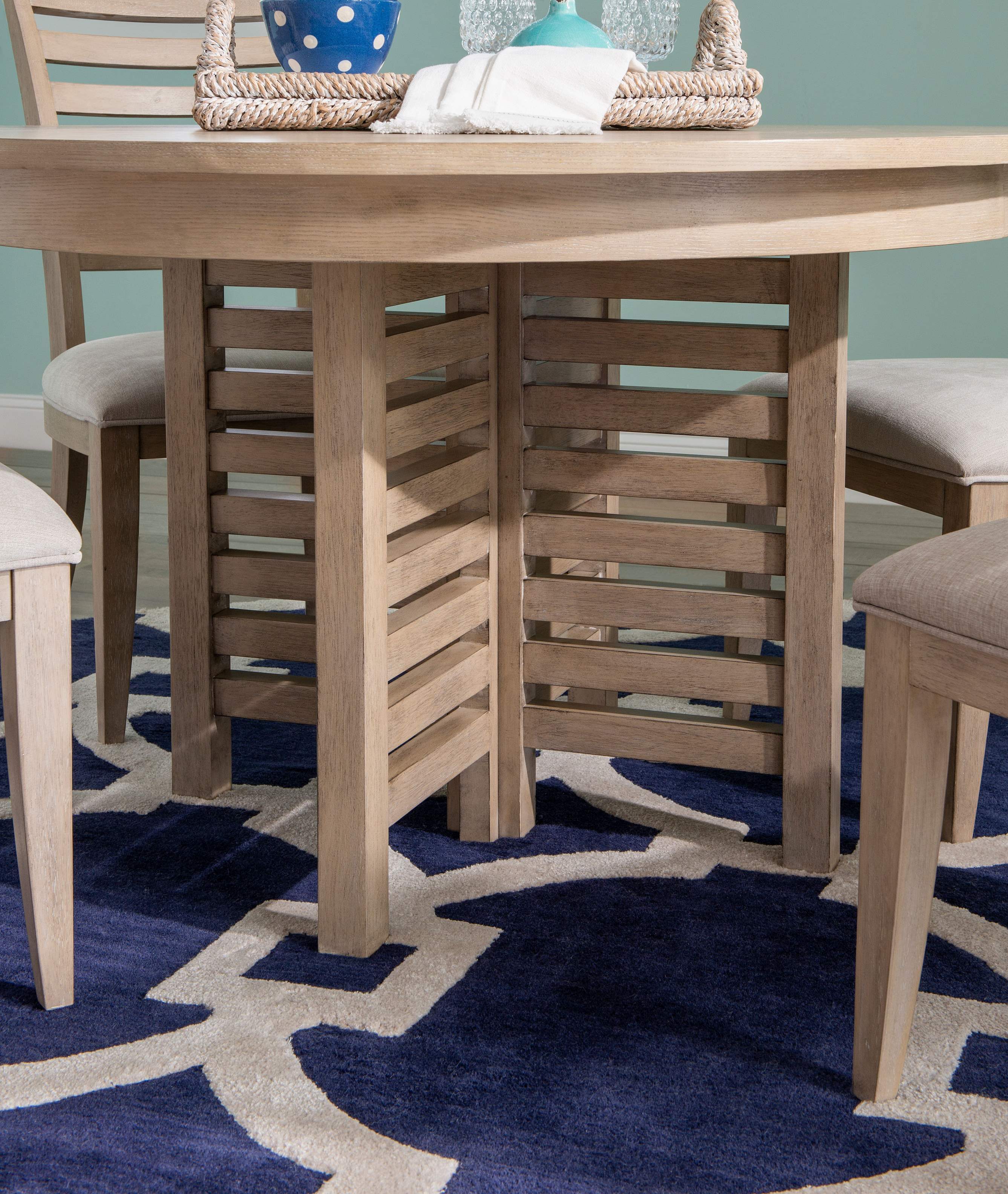 Coastal Sand 5-Pc 48 Round Dining Set