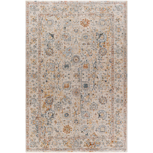 Laila Teal & Light Gray Rug