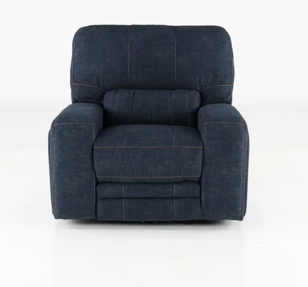 Rock Quarry Indigo Blue Power Recliner