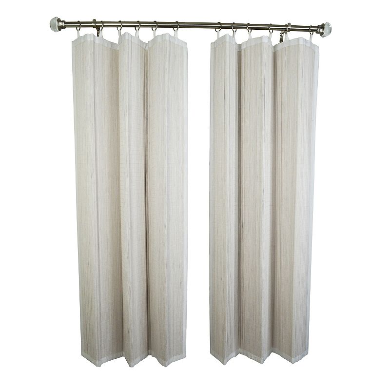 Versailles Home Fashions Bamboo Wood Curtain Ring Top Window Curtain