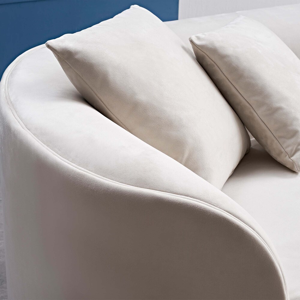 Modern Curved Sofa for the Living Room sized 131inches Sofa Bed Sleeper Sofa Comfy Lounge Sofa White Sofa