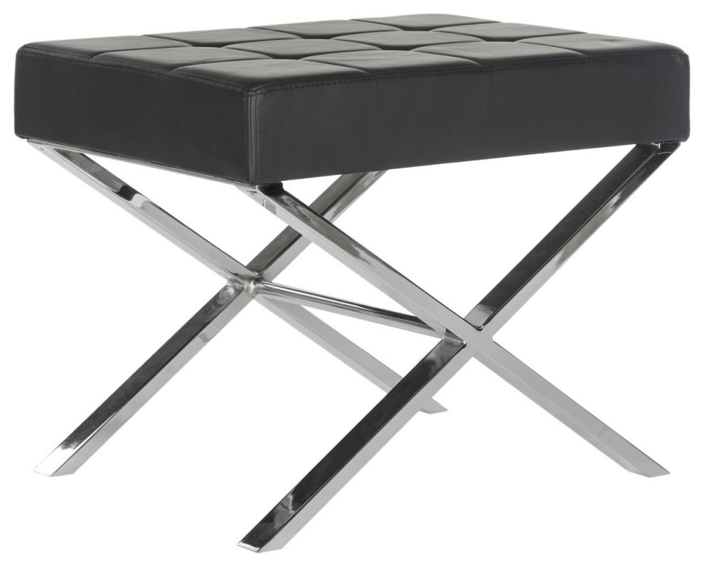 Neya Ottoman Black   Modern   Footstools And Ottomans   by Virgil Stanis Design  Houzz