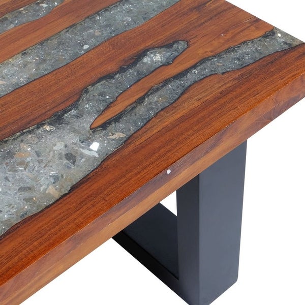 vidaXL Coffee Table Teak Resin 39.4