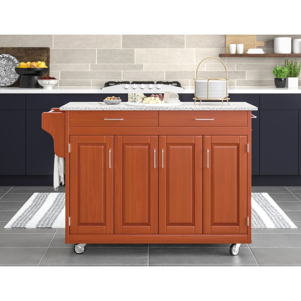 Homestyles Create A Cart Brown Wood Kitchen Cart   49\