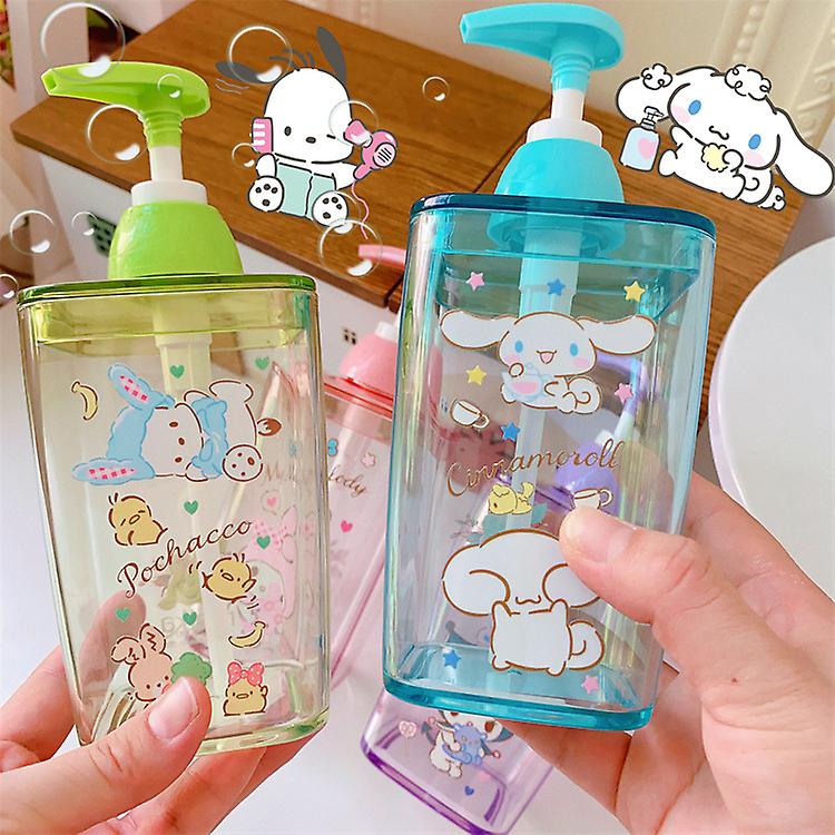 Born Pretty 420ml Sanrios Cinnamoroll Kuromi Mymelody Kawaii Cartoon Travel Pump Bottle Large Capacity Cosmetics Shower Gel Storage Bottle