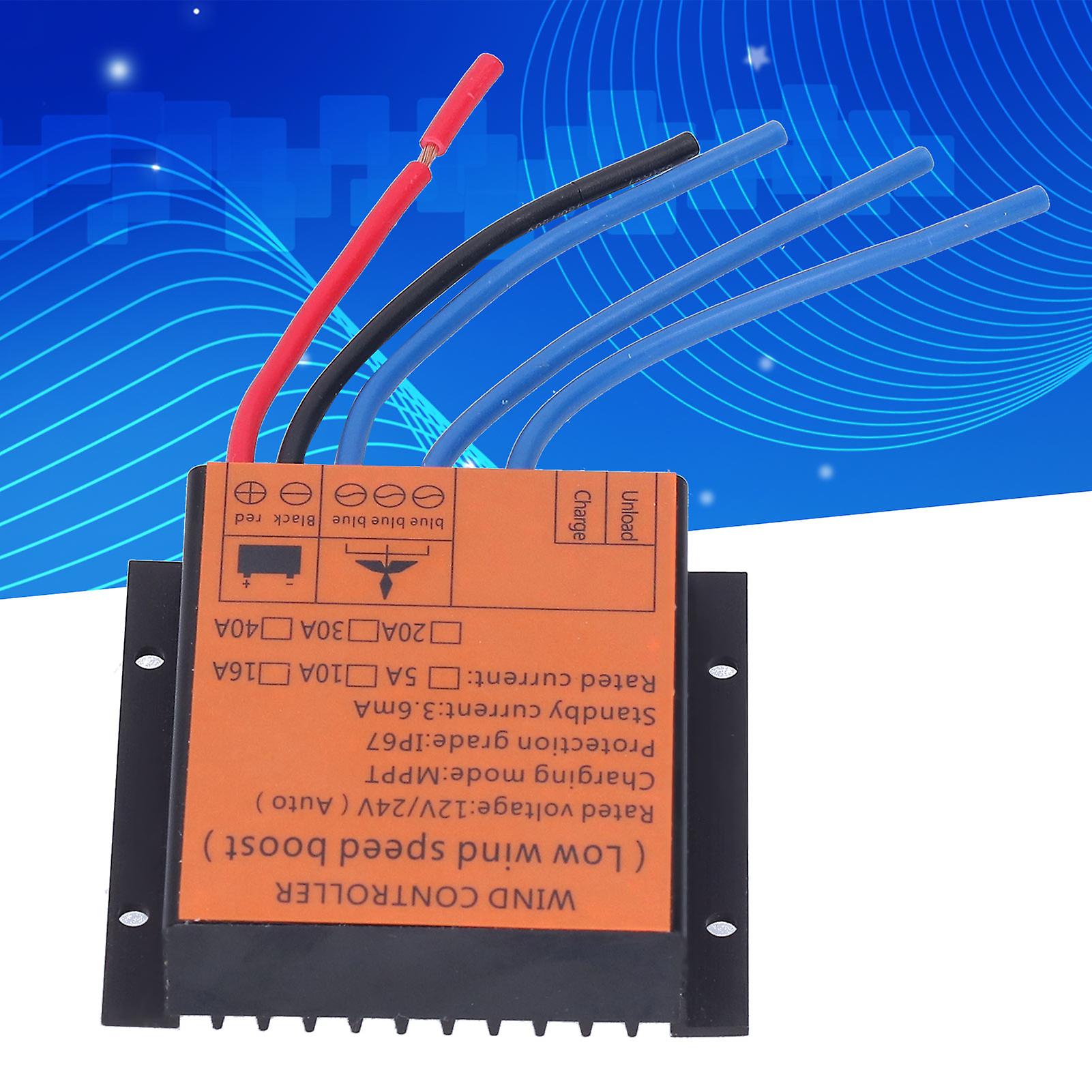 Wind Turbine Controller With Mppt Charge Regulator And Led Light[10a]