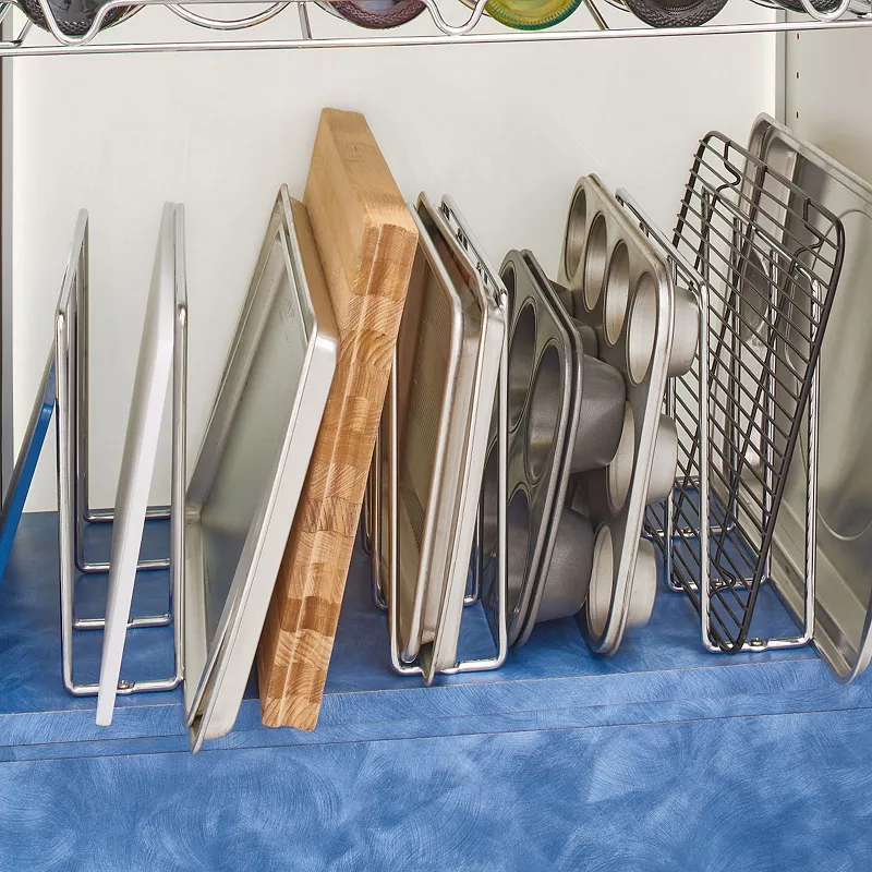 Rev-A-Shelf U-Shaped Bakeware Divider Cabinet Organizer Chrome， 596-10CCR-52