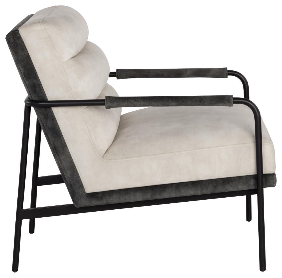 Tristen Lounge Chair Nono Cream / Nono Dark Green   Industrial   Armchairs And Accent Chairs   by Sunpan Modern Home  Houzz