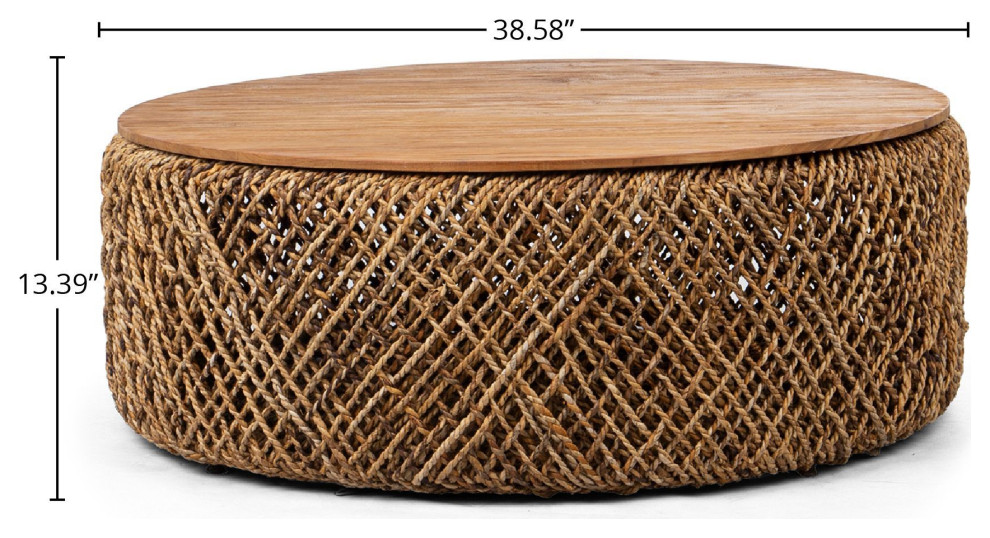 D Bodhi Knut Coffee Table  Brown   Beach Style   Coffee Tables   by LH Imports  Houzz