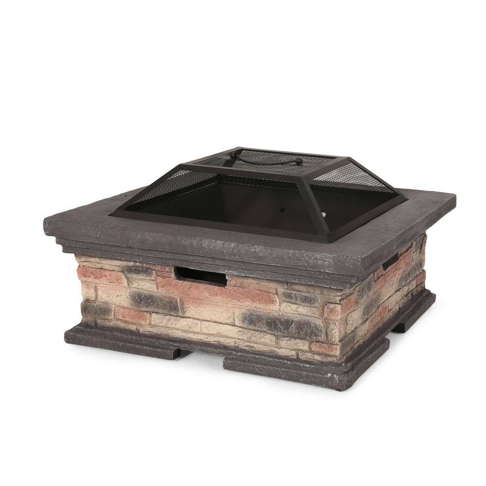 Noble House Ehlen 29 in. Stone Wood Burning Fire Pit 107120