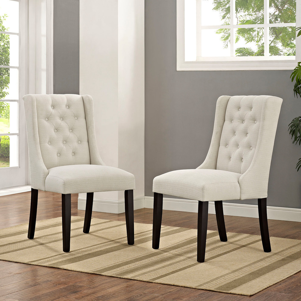 Baronet Button Tufted Dining Chair   Transitional   Dining Chairs   by Morning Design Group  Inc  Houzz