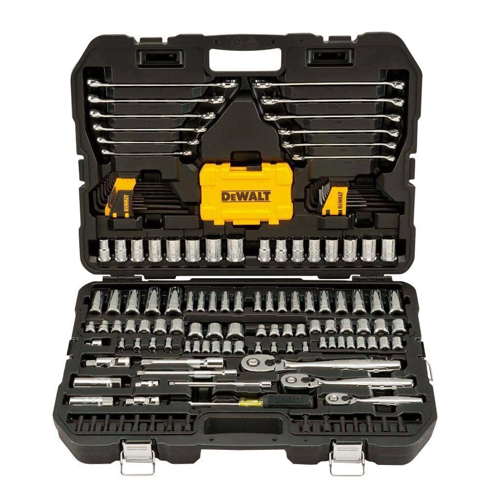 DEWALT 1/4 in., 3/8 in. and ½ in. Drive Polished Chrome Mechanics Tool Set (168-Piece) DWMT73803