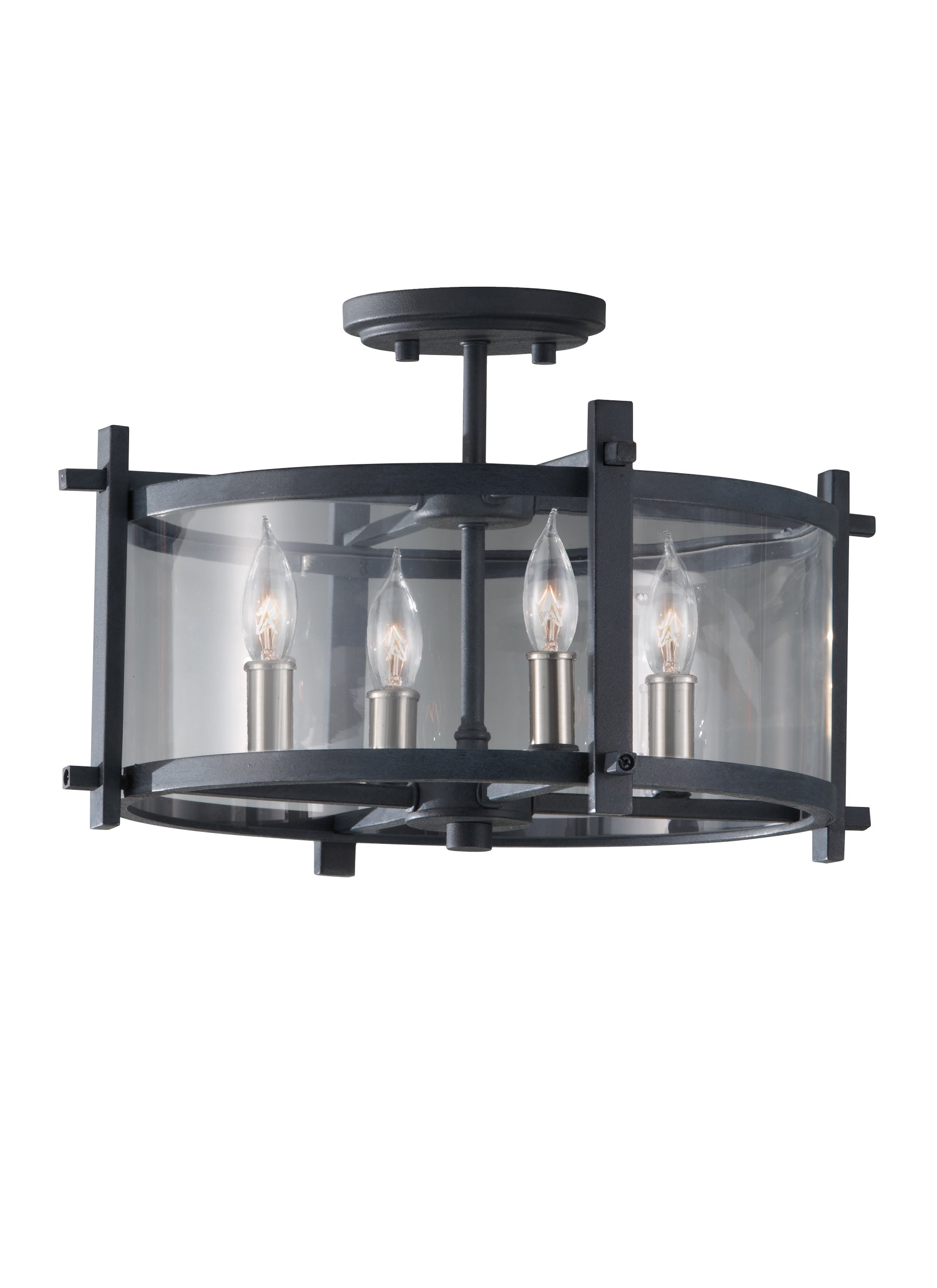 Ethan Collection 4 - Light Indoor Semi-Flush Mount