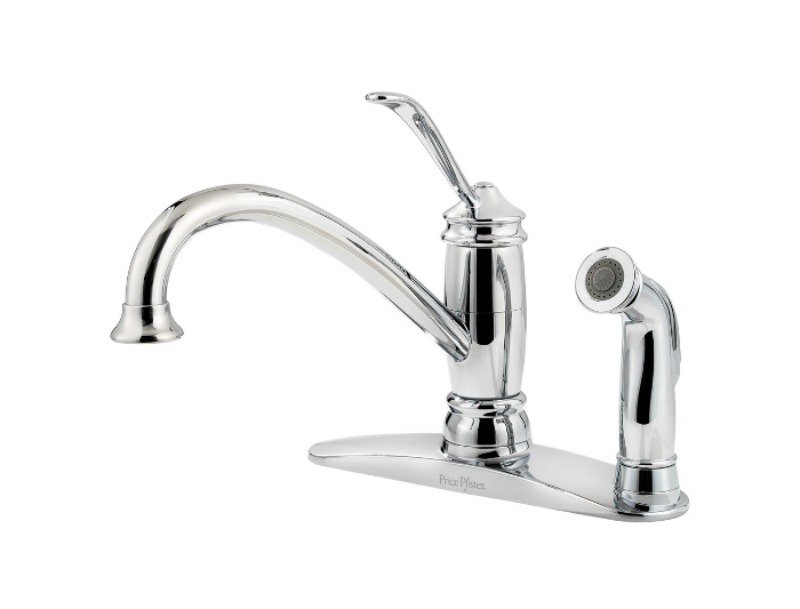 Price Pfister Kitchen Faucet with Side Spray Single Control Brookwood LF-034-3ALC Polished Chrome