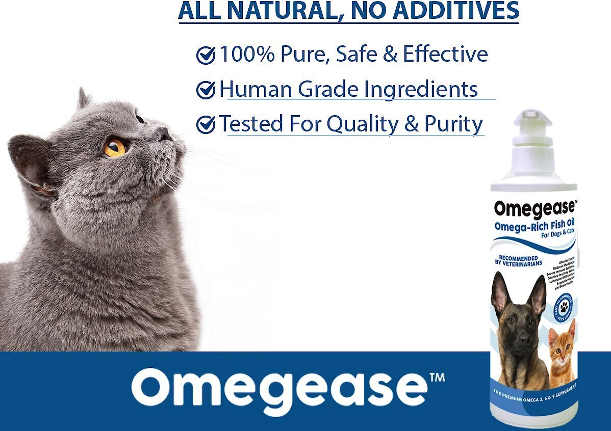 Finest for Pets Omegease Omega-Rich Fish Oil Dog and Cat Supplement