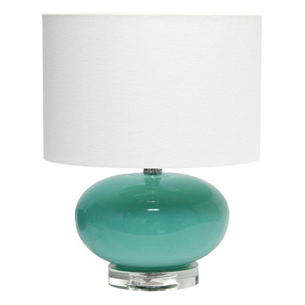 Modern Ovaloid Glass Bedside Table Lamp With Fabric Shade Lalia Home