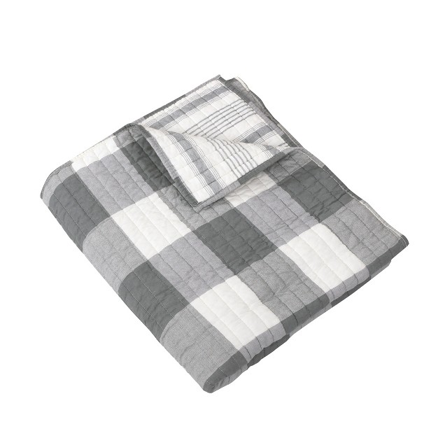 Camden Grey Quilted Throw Levtex Home