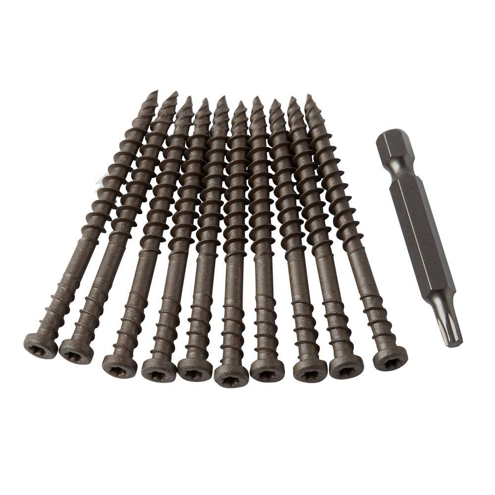 FORTRESS HULK Torpedo Tip Brown Composite Deck Screws (75-Pack) 172565751