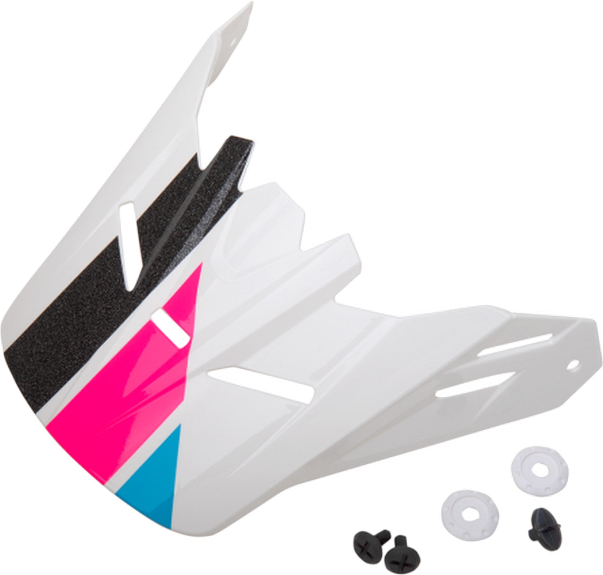 Z1R Rise Helmet Youth Replacement Visor/Peak Evac White/Pink/BLue