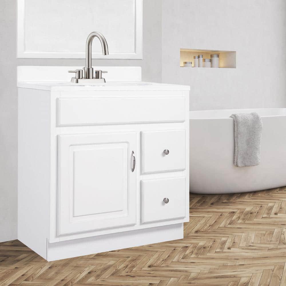 Design House Concord 30 in W x 21 in D Bath Vanity Cabinet Only in White Gloss