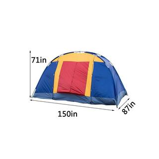 Flynama Outdoor Party Large Camping Tent for 8 Person in Blue D0102HP0BEA-E