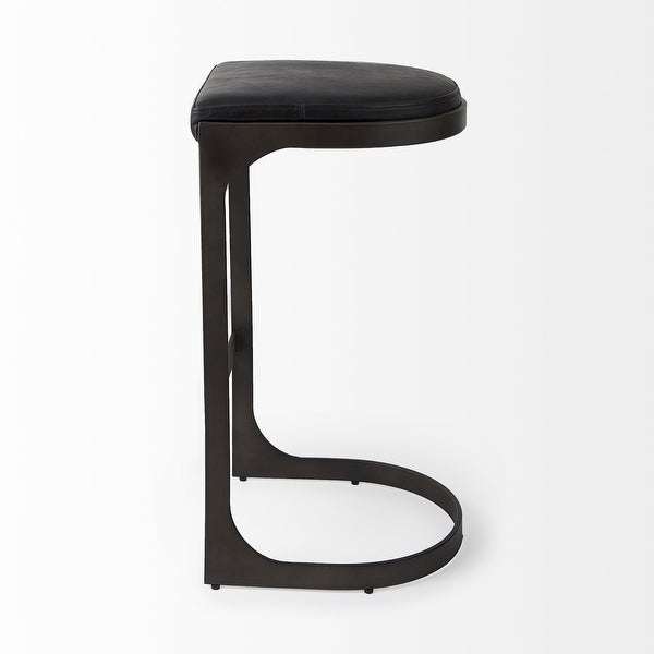 Leather C Shape Metal Bar Stool - 18