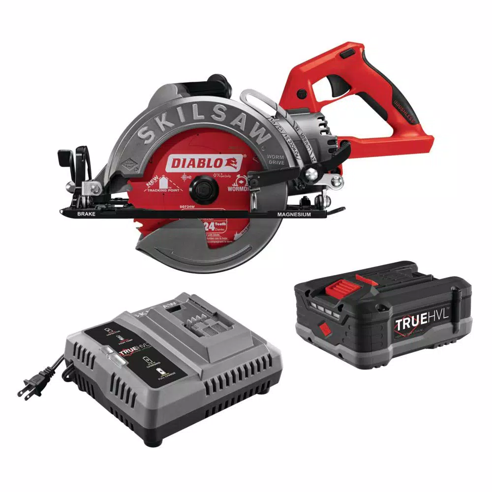 SKILSAW TRUEHVL 48-Volt Cordless 7-1/4 in. Worm Drive Saw Kit with TRUEHVL Battery and Diablo Blade and#8211; XDC Depot