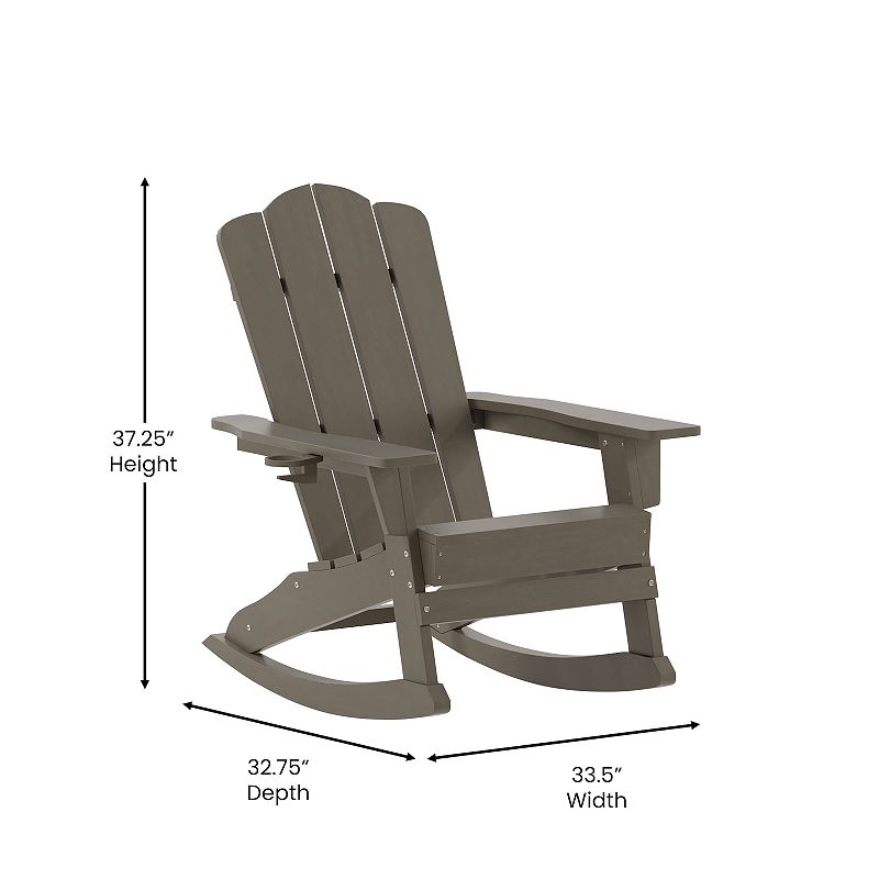 Taylor and Logan Nellis Indoor / Outdoor 2-piece Adirondack Rocking Chair Set