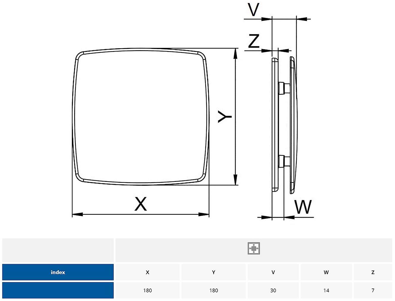 125mm Extractor Fan VERTICO Front Panel Wall Ceiling Ventilation