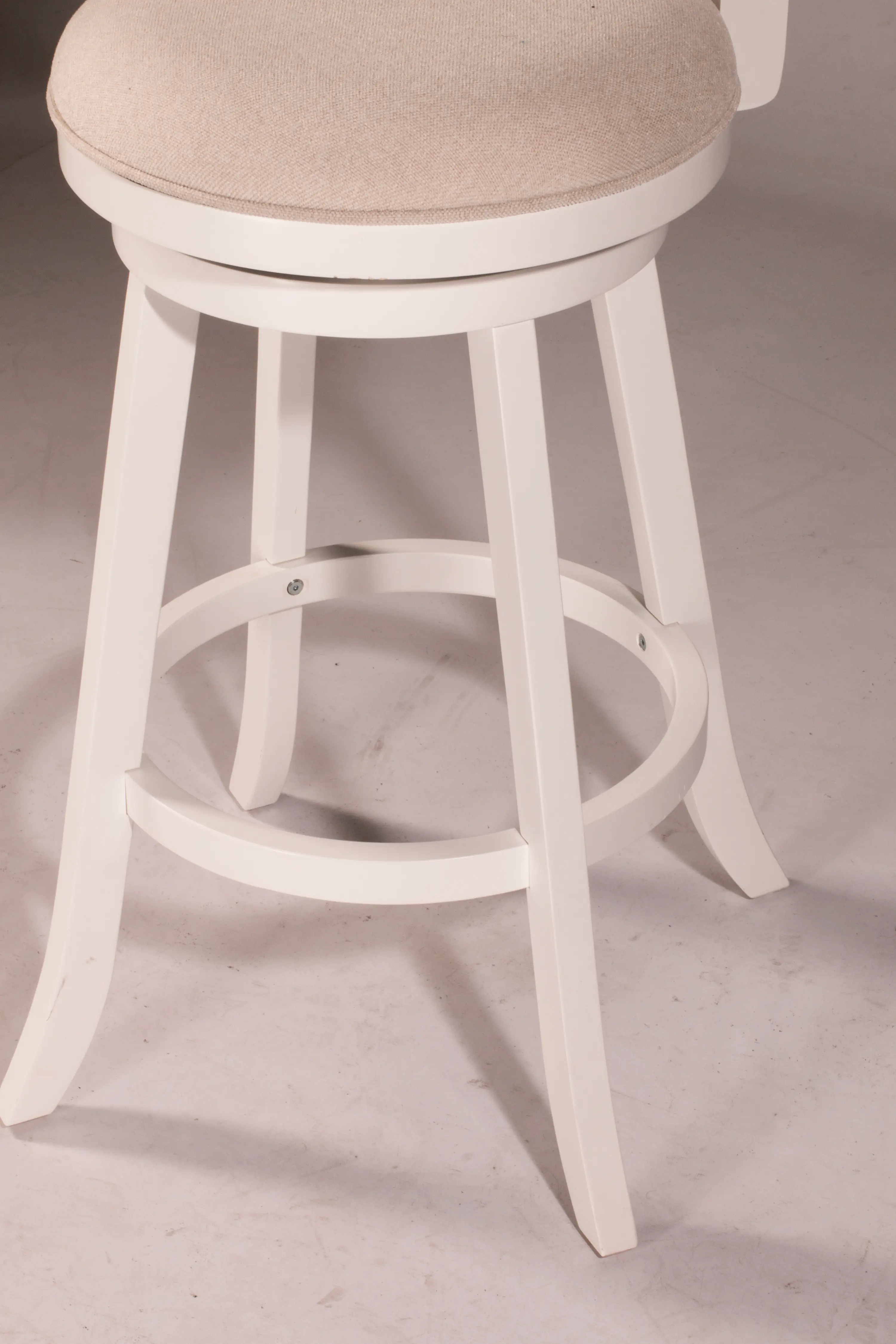 Fairfox White Swivel Counter Height Stool