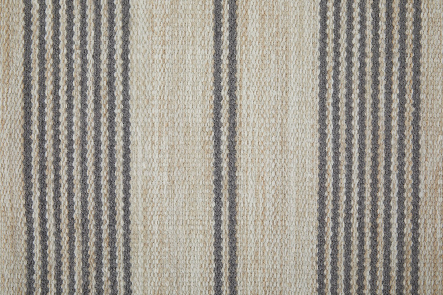 Granberg Hand Woven Stripes Gray / Ivory Rug