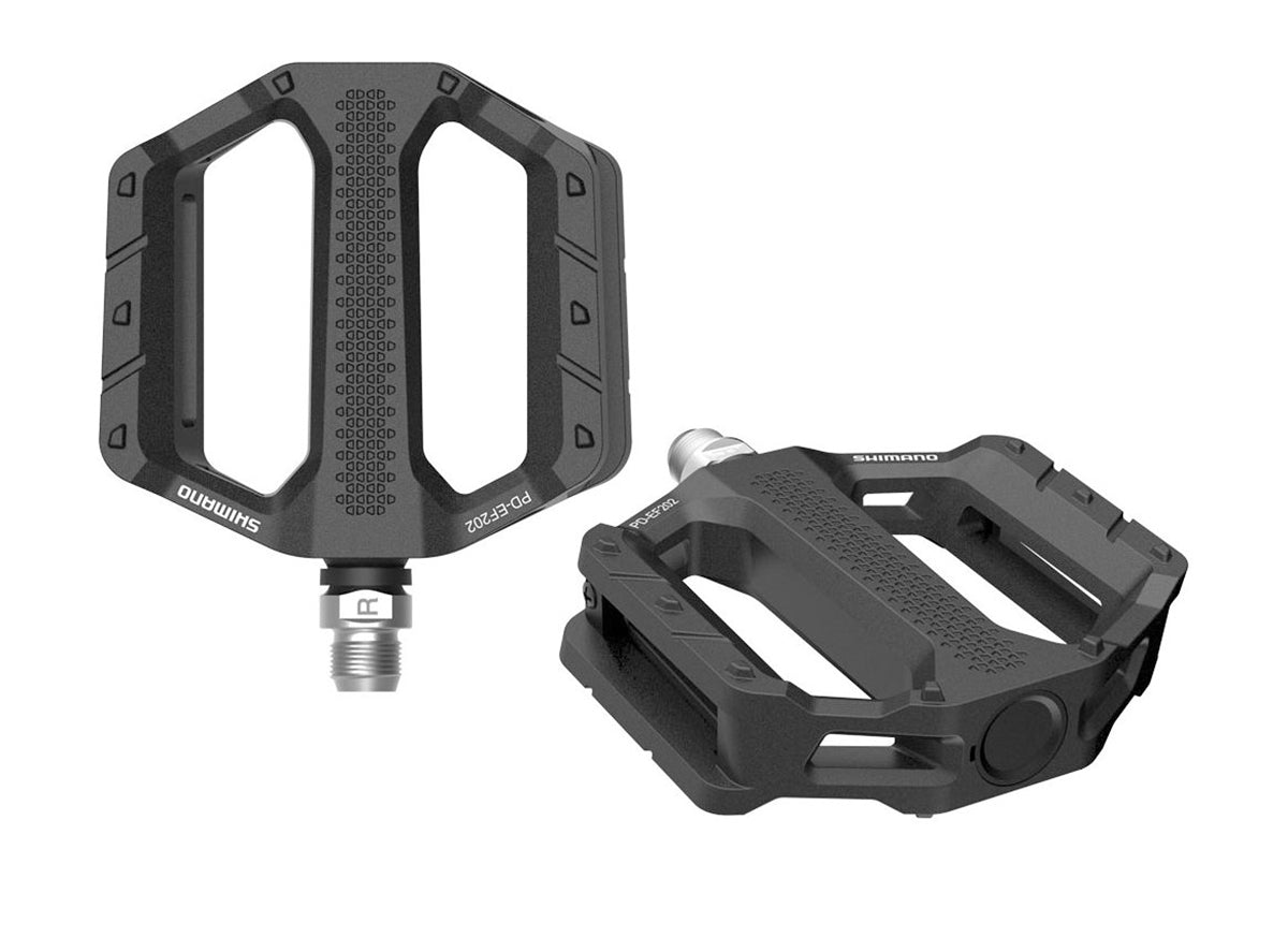 Shimano EF202 E-Bike Flat Pedals - Black